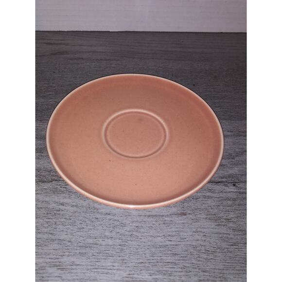 Russel Wright Steubenville Demitasse Saucer Pink Salmon Coral - Picture 2 of 5